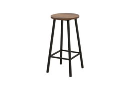 Hanah Home Barok Black Taburete de Aglomerado Color Negro